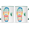 Personalised Father’s Day Footprint Mug – Add Baby or Dog Names (11oz)