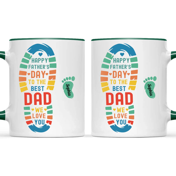 Personalised Father’s Day Footprint Mug – Add Baby or Dog Names (11oz)