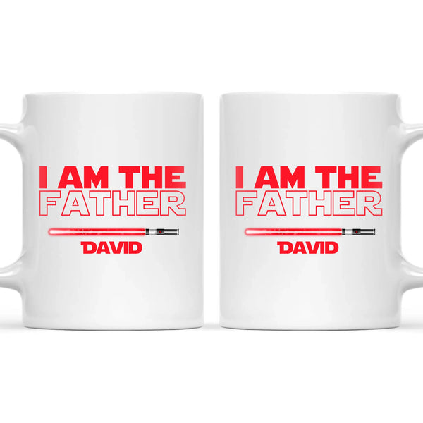 Personalised “I Am Their Father” Mug – Custom Sci-Fi Dad Gift with Colourful Space Swords (11oz)
