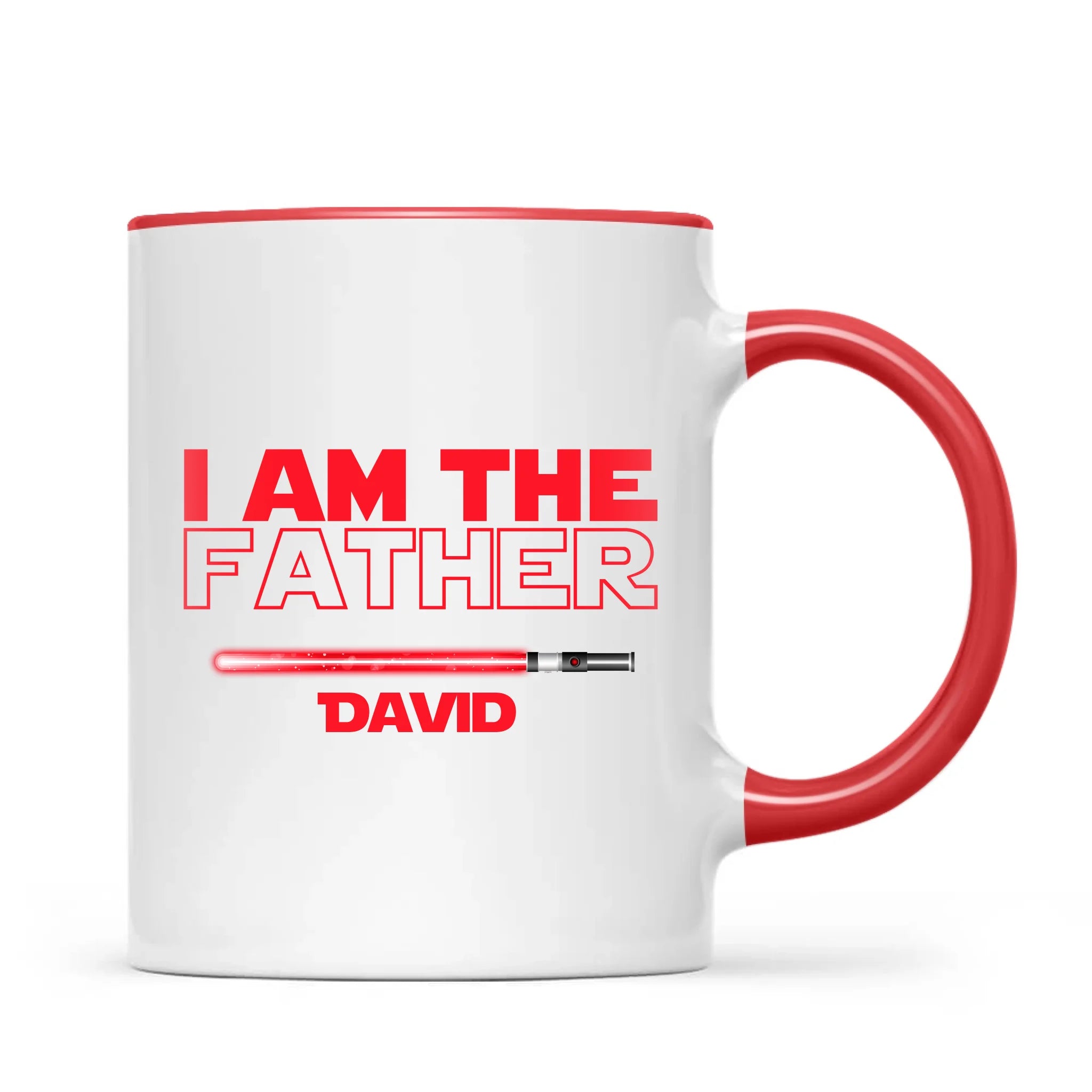 Personalised “I Am Their Father” Mug – Custom Sci-Fi Dad Gift with Colourful Space Swords (11oz)