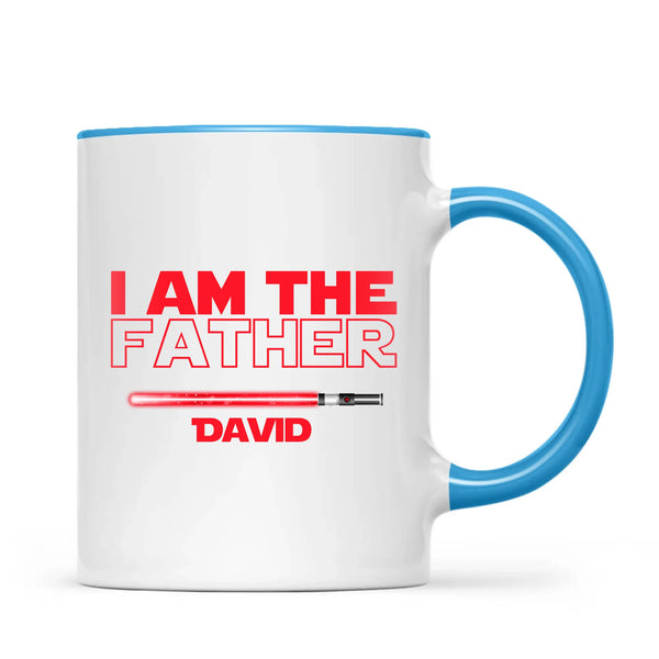 Personalised “I Am Their Father” Mug – Custom Sci-Fi Dad Gift with Colourful Space Swords (11oz)