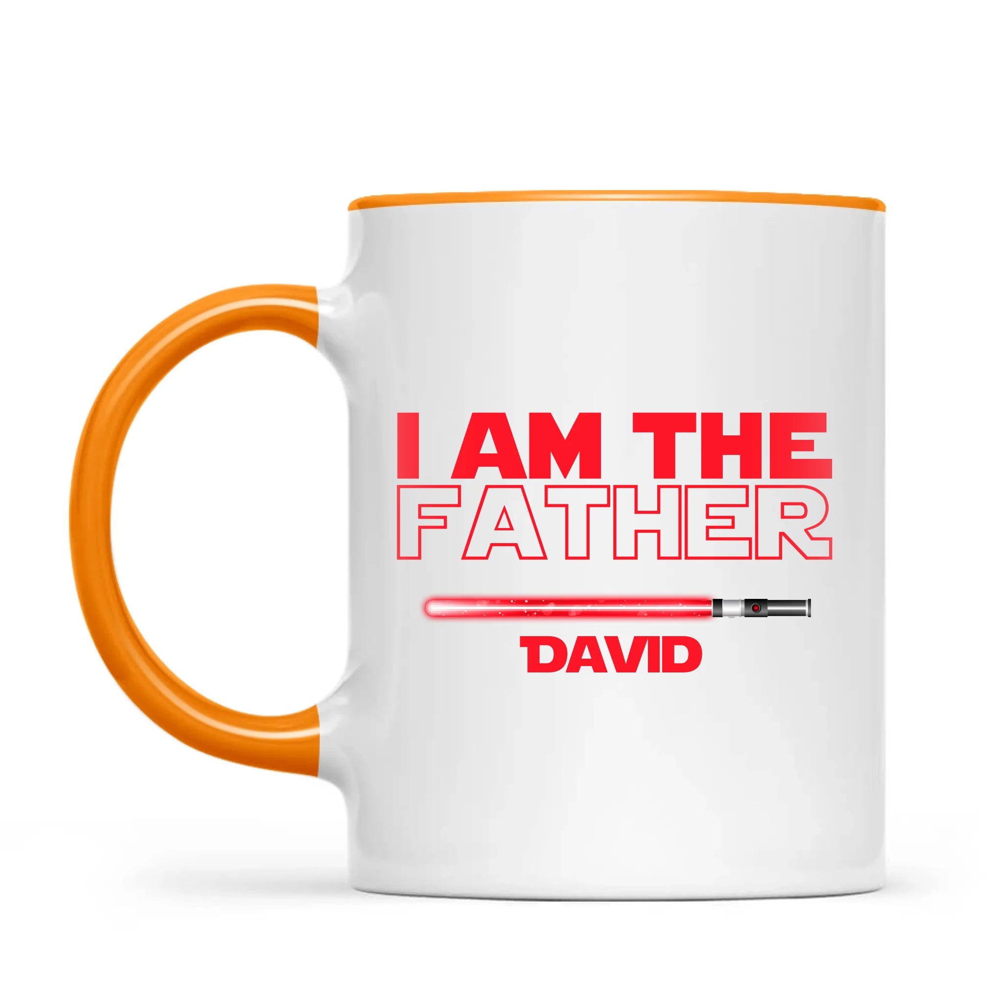 Personalised “I Am Their Father” Mug – Custom Sci-Fi Dad Gift with Colourful Space Swords (11oz)