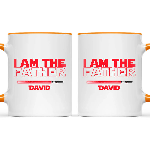 Personalised “I Am Their Father” Mug – Custom Sci-Fi Dad Gift with Colourful Space Swords (11oz)