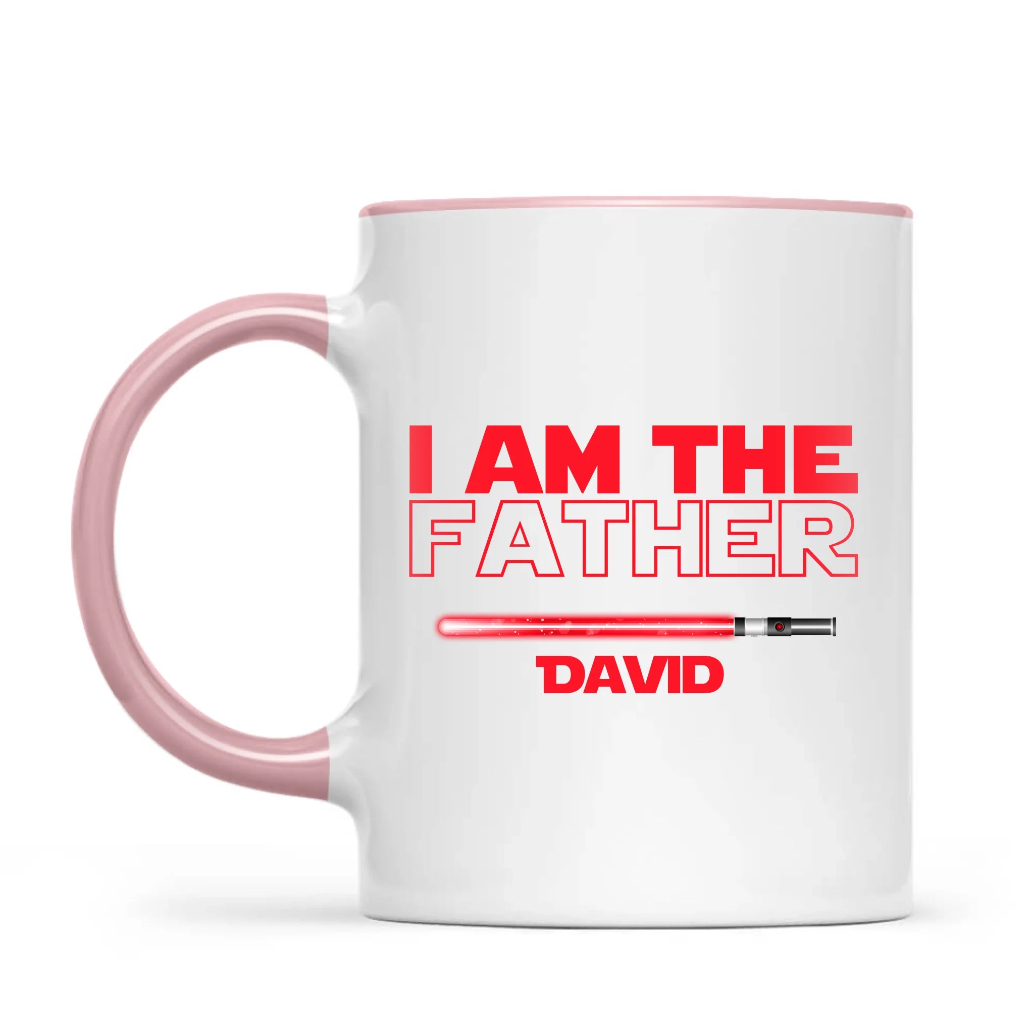 Personalised “I Am Their Father” Mug – Custom Sci-Fi Dad Gift with Colourful Space Swords (11oz)