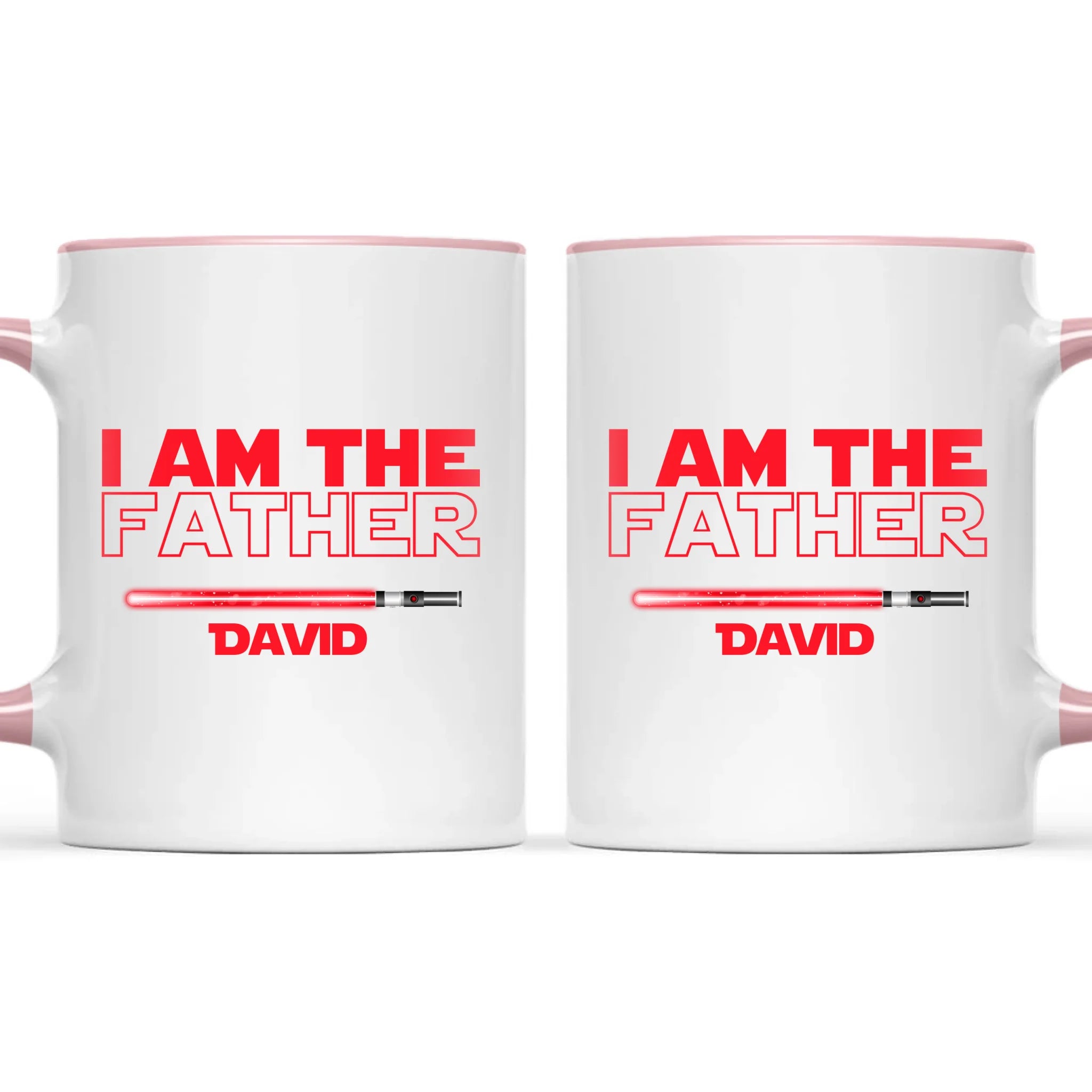 Personalised “I Am Their Father” Mug – Custom Sci-Fi Dad Gift with Colourful Space Swords (11oz)