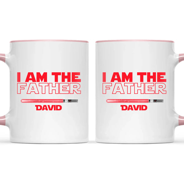 Personalised “I Am Their Father” Mug – Custom Sci-Fi Dad Gift with Colourful Space Swords (11oz)