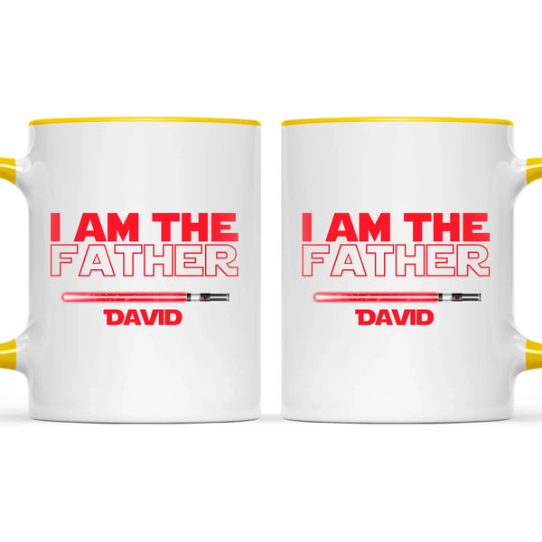 Personalised “I Am Their Father” Mug – Custom Sci-Fi Dad Gift with Colourful Space Swords (11oz)