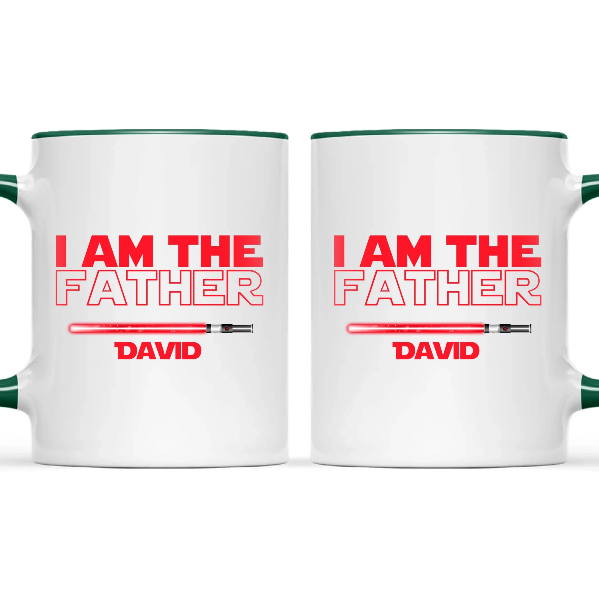 Personalised “I Am Their Father” Mug – Custom Sci-Fi Dad Gift with Colourful Space Swords (11oz)