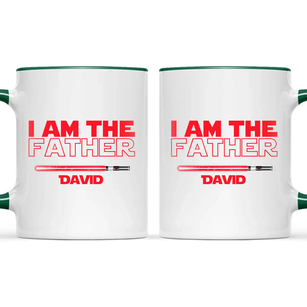 Personalised “I Am Their Father” Mug – Custom Sci-Fi Dad Gift with Colourful Space Swords (11oz)