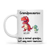 Personalised Grandpasaurus Mug – Custom Grandpa Gift with Up to 12 Dino Kids (11oz)