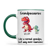 Personalised Grandpasaurus Mug – Custom Grandpa Gift with Up to 12 Dino Kids (11oz)