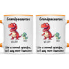Personalised Grandpasaurus Mug – Custom Grandpa Gift with Up to 12 Dino Kids (11oz)