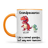Personalised Grandpasaurus Mug – Custom Grandpa Gift with Up to 12 Dino Kids (11oz)
