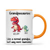 Personalised Grandpasaurus Mug – Custom Grandpa Gift with Up to 12 Dino Kids (11oz)