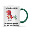 Personalised Grandpasaurus Mug – Custom Grandpa Gift with Up to 12 Dino Kids (11oz)
