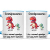 Personalised Grandpasaurus Mug – Custom Grandpa Gift with Up to 12 Dino Kids (11oz)
