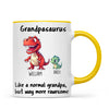 Personalised Grandpasaurus Mug – Custom Grandpa Gift with Up to 12 Dino Kids (11oz)
