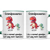 Personalised Grandpasaurus Mug – Custom Grandpa Gift with Up to 12 Dino Kids (11oz)