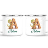 Personalised Dino Alphabet Kids Mug – Custom Name Cup with Cute Dinosaur & Wooden Letter Design | 11 oz, 6 oz & Enamel Options