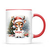 Personalised Christmas Reindeer Kids Mug – Custom Name Cup with Star Sign & Christmas Tree Design | 11 oz, 6 oz & Enamel Options