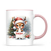Personalised Christmas Reindeer Kids Mug – Custom Name Cup with Star Sign & Christmas Tree Design | 11 oz, 6 oz & Enamel Options