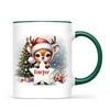 Personalised Christmas Reindeer Kids Mug – Custom Name Cup with Star Sign & Christmas Tree Design | 11 oz, 6 oz & Enamel Options