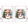 Personalised Christmas Reindeer Kids Mug – Custom Name Cup with Star Sign & Christmas Tree Design | 11 oz, 6 oz & Enamel Options