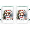 Personalised Christmas Reindeer Kids Mug – Custom Name Cup with Star Sign & Christmas Tree Design | 11 oz, 6 oz & Enamel Options