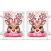 Personalised Christmas Reindeer Kids Mug – Custom Name Cup with Cute Boy or Girl Reindeer Design | 11 oz, 6 oz & Enamel Options