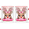 Personalised Christmas Reindeer Kids Mug – Custom Name Cup with Cute Boy or Girl Reindeer Design | 11 oz, 6 oz & Enamel Options