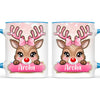 Personalised Christmas Reindeer Kids Mug – Custom Name Cup with Cute Boy or Girl Reindeer Design | 11 oz, 6 oz & Enamel Options