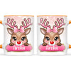 Personalised Christmas Reindeer Kids Mug – Custom Name Cup with Cute Boy or Girl Reindeer Design | 11 oz, 6 oz & Enamel Options
