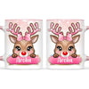 Personalised Christmas Reindeer Kids Mug – Custom Name Cup with Cute Boy or Girl Reindeer Design | 11 oz, 6 oz & Enamel Options