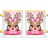 Personalised Christmas Reindeer Kids Mug – Custom Name Cup with Cute Boy or Girl Reindeer Design | 11 oz, 6 oz & Enamel Options