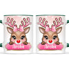 Personalised Christmas Reindeer Kids Mug – Custom Name Cup with Cute Boy or Girl Reindeer Design | 11 oz, 6 oz & Enamel Options
