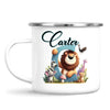 Personalised Zoo Animals Alphabet Kids Mug – Custom Name Cup with Lion, Elephant, Giraffe & Jungle Friends | 11 oz, 6 oz & Enamel