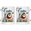 Personalised Zoo Animals Alphabet Kids Mug – Custom Name Cup with Lion, Elephant, Giraffe & Jungle Friends | 11 oz, 6 oz & Enamel