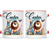 Personalised Zoo Animals Alphabet Kids Mug – Custom Name Cup with Lion, Elephant, Giraffe & Jungle Friends | 11 oz, 6 oz & Enamel