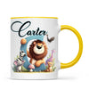 Personalised Zoo Animals Alphabet Kids Mug – Custom Name Cup with Lion, Elephant, Giraffe & Jungle Friends | 11 oz, 6 oz & Enamel