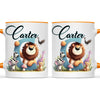 Personalised Zoo Animals Alphabet Kids Mug – Custom Name Cup with Lion, Elephant, Giraffe & Jungle Friends | 11 oz, 6 oz & Enamel
