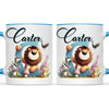 Personalised Zoo Animals Alphabet Kids Mug – Custom Name Cup with Lion, Elephant, Giraffe & Jungle Friends | 11 oz, 6 oz & Enamel