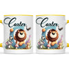 Personalised Zoo Animals Alphabet Kids Mug – Custom Name Cup with Lion, Elephant, Giraffe & Jungle Friends | 11 oz, 6 oz & Enamel