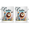 Personalised Zoo Animals Alphabet Kids Mug – Custom Name Cup with Lion, Elephant, Giraffe & Jungle Friends | 11 oz, 6 oz & Enamel