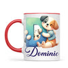 Personalised Cute Animal Alphabet Kids Mug – Custom Name Cup with Animal Letter Design | 11 oz, 6 oz & Enamel Options