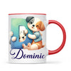 Personalised Cute Animal Alphabet Kids Mug – Custom Name Cup with Animal Letter Design | 11 oz, 6 oz & Enamel Options