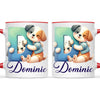 Personalised Cute Animal Alphabet Kids Mug – Custom Name Cup with Animal Letter Design | 11 oz, 6 oz & Enamel Options