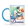 Personalised Cute Animal Alphabet Kids Mug – Custom Name Cup with Animal Letter Design | 11 oz, 6 oz & Enamel Options