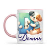 Personalised Cute Animal Alphabet Kids Mug – Custom Name Cup with Animal Letter Design | 11 oz, 6 oz & Enamel Options