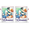 Personalised Cute Animal Alphabet Kids Mug – Custom Name Cup with Animal Letter Design | 11 oz, 6 oz & Enamel Options
