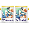 Personalised Cute Animal Alphabet Kids Mug – Custom Name Cup with Animal Letter Design | 11 oz, 6 oz & Enamel Options